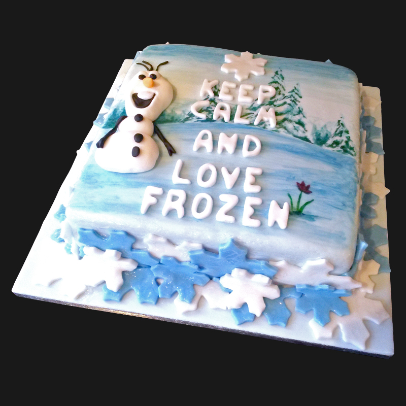 Keep Calm and Love Frozen Cake