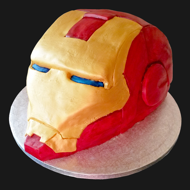 Lifesize Iron Man Helmet Cake